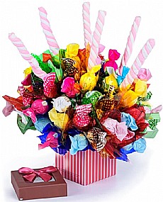 זר קוביית השוקולדים ומרשמלו זר קוביית השוקולדים ומרשמלו